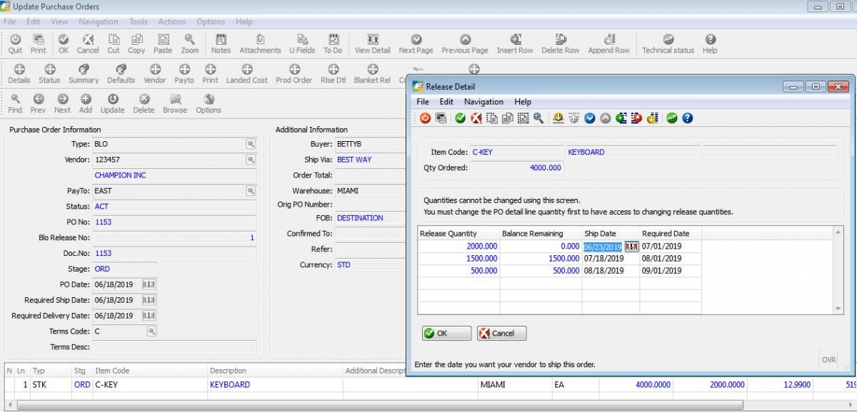 Blanket Purchase Orders Fitrix